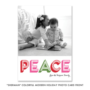 Colorful Modern Photo Holiday Card