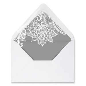 "Siri" Lace + Gray Envelope Liners