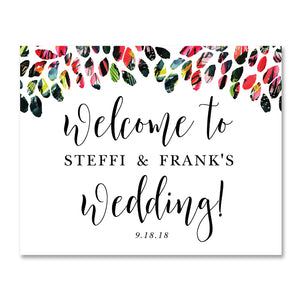 "Steffi" Watercolor Wedding Welcome Sign