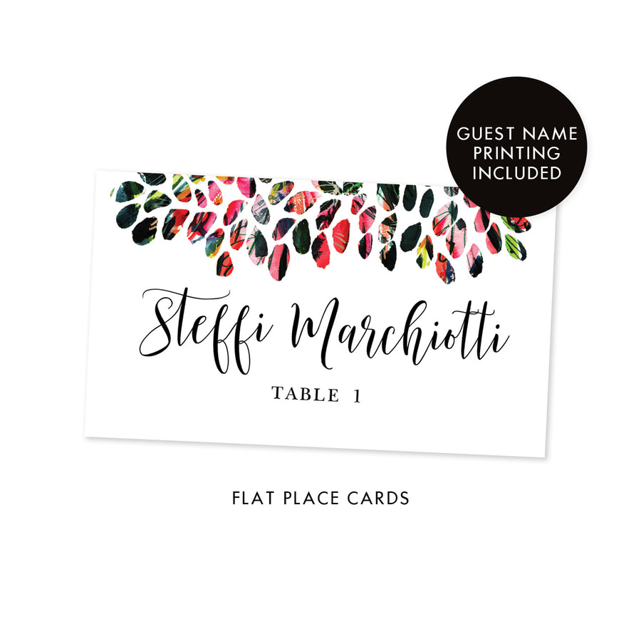 Colorful Watercolor Place Cards | Steffi