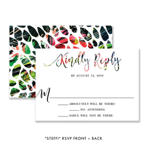 "Steffi" Watercolor Wedding Invitation