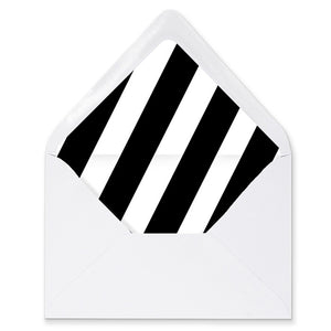 "Stella" Black + White Stripe Envelope Liners