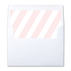 "Stella" Blush Pink Stripe Envelope Liners