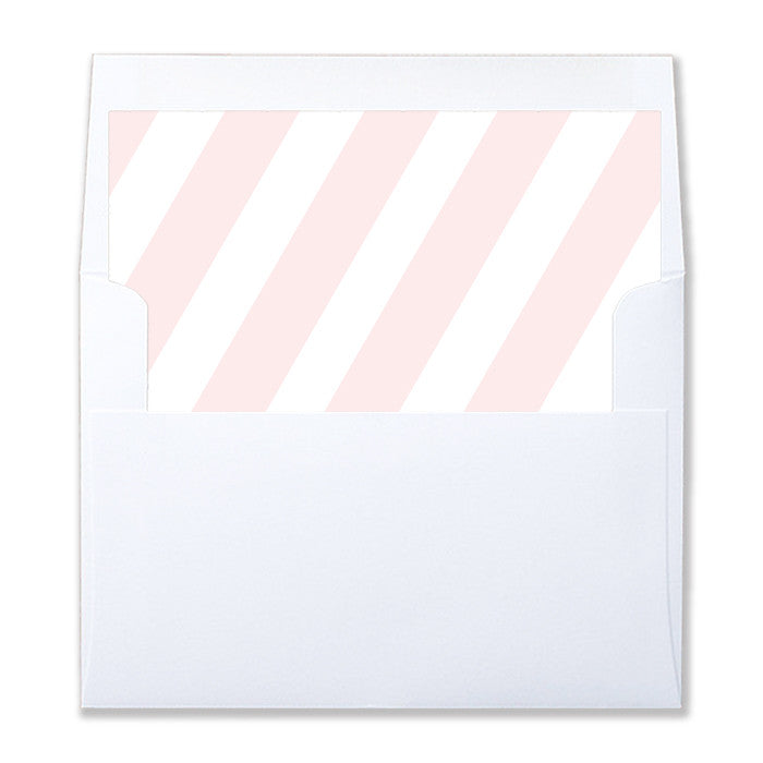 "Stella" Blush Pink Stripe Envelope Liners