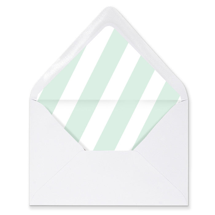 "Stella" Mint Stripe Envelope Liners