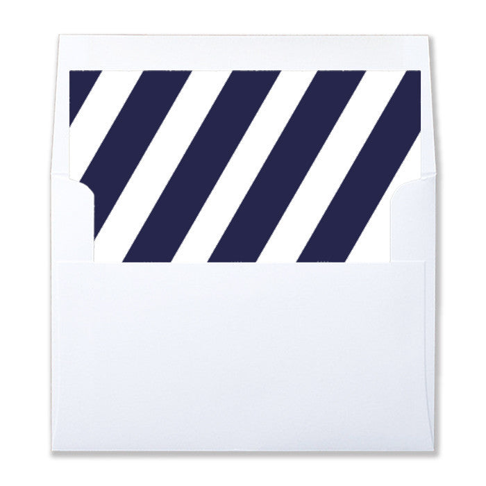 "Stella" Navy + White Stripe Envelope Liners