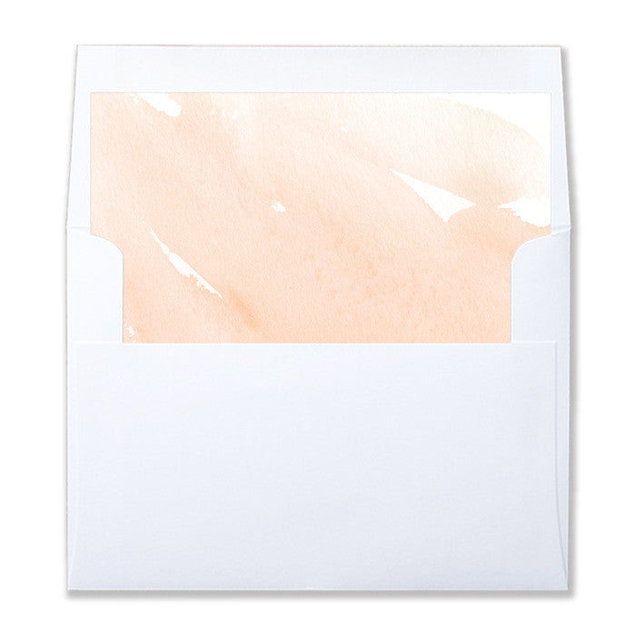 "Sybil" Peach Watercolor Envelope Liners