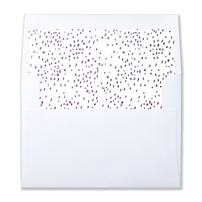 "Sybil" Purple Dapple Envelope Liners