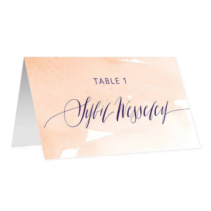 Peach Watercolor Place Cards | Sybil