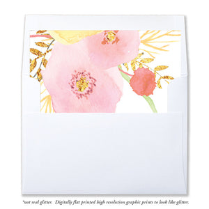 "Tali" Pink + Gold Envelope Liners