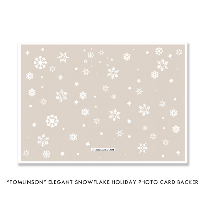 Elegant Snowflake Photo Holiday Card | Tomlinson