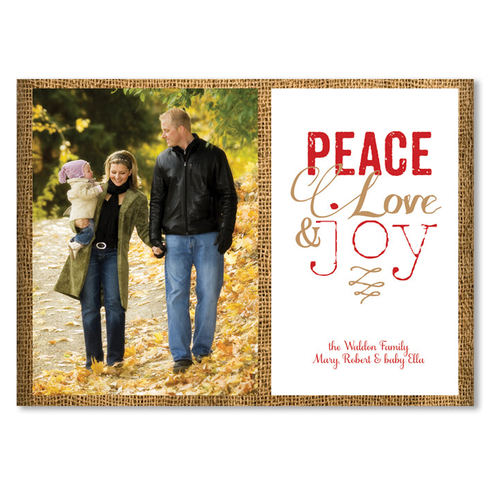 Peace & Joy Photo Card