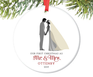 Mr and Mrs First Christmas Ornament, Personalized | 7