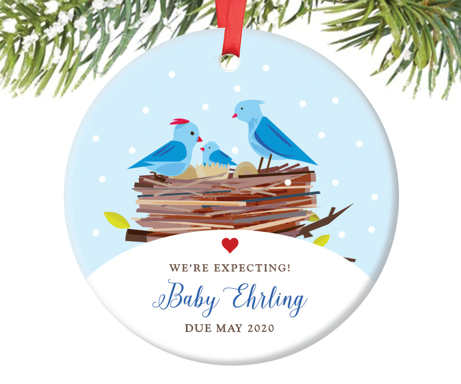 Baby Announcement Christmas Ornament, Personalized | 10
