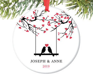 Love Birds Christmas Ornament, Personalized | 39