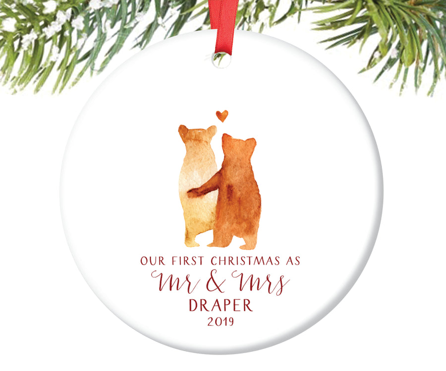 First Christmas as Mr and Mrs Ornament, Personalized | 42