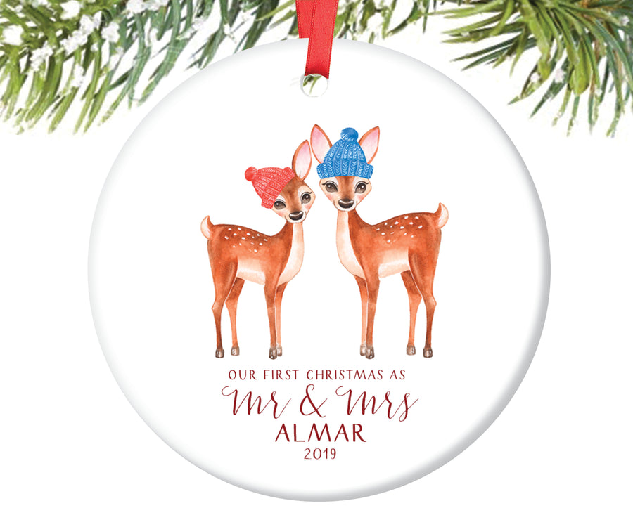 First Christmas as Mr and Mrs Ornament, Personalized | 55