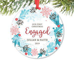 First Christmas Engaged Ornament, Personalized | 65
