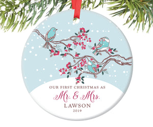 First Christmas as Mr and Mrs Ornament, Personalized | 69