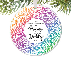First Christmas as Mommy and Daddy Christmas Ornament | 81