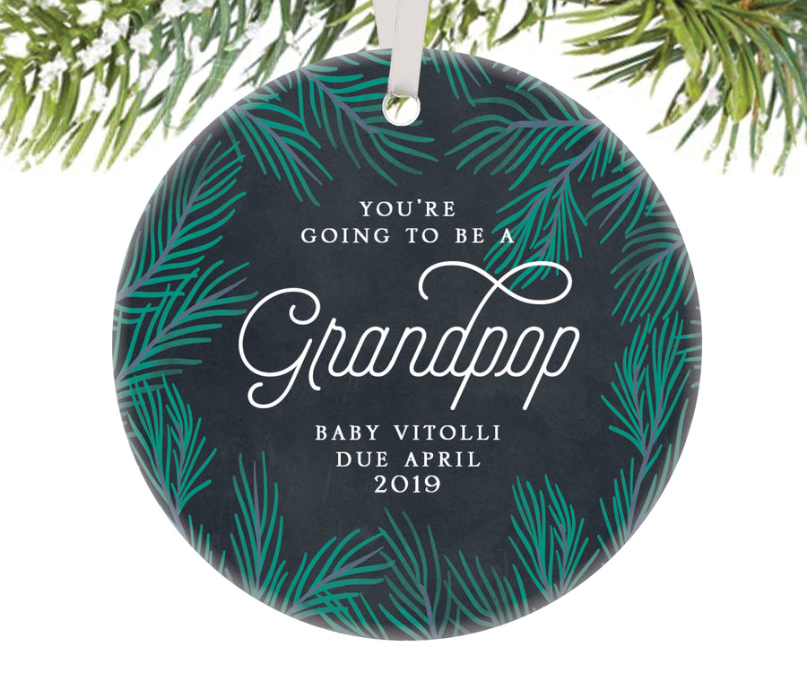 You're Going to be a Grandpop Christmas Ornament, Personalized | 95