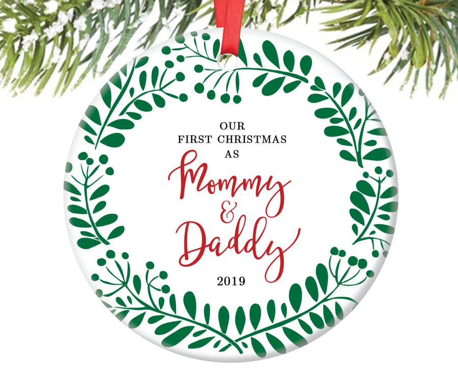 First Christmas as Mommy and Daddy Christmas Ornament | 103