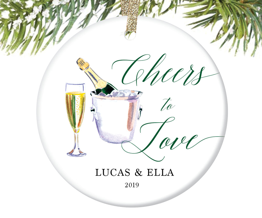 Couples Christmas Ornament, Personalized | 106