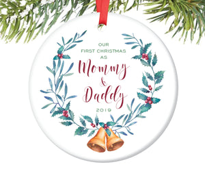 First Christmas as Mommy and Daddy Christmas Ornament | 128