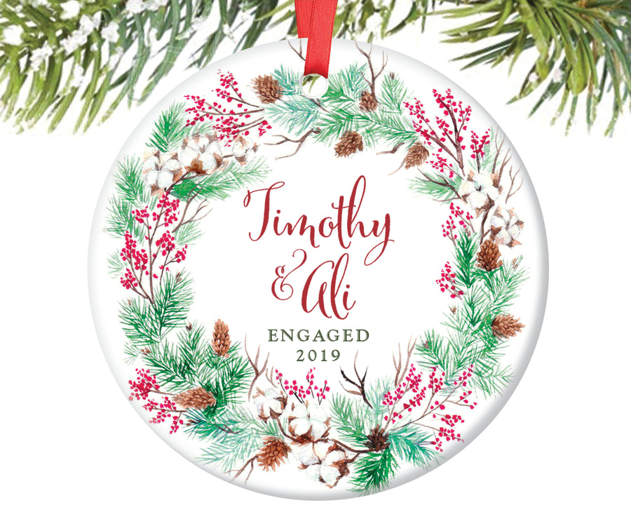 Engaged Christmas Ornament, Personalized | 131