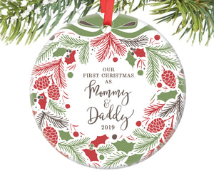 Our First Christmas as Mommy and Daddy Christmas Ornament | 134