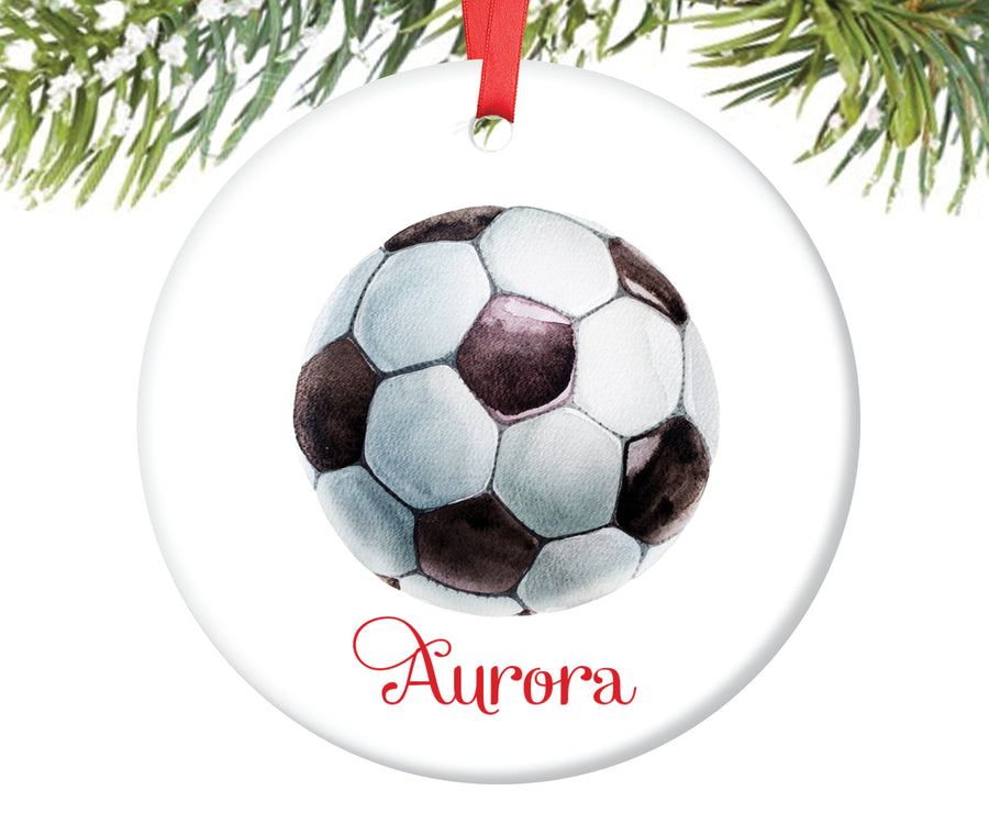 Soccer Ball Christmas Ornament, Personalized | 141