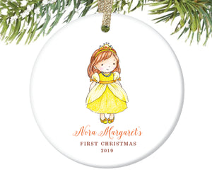 Baby's First Christmas Princess Ornament, Personalized | 156