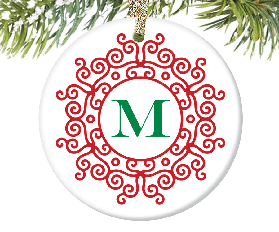 Monogrammed Christmas Ornament, Personalized | 179