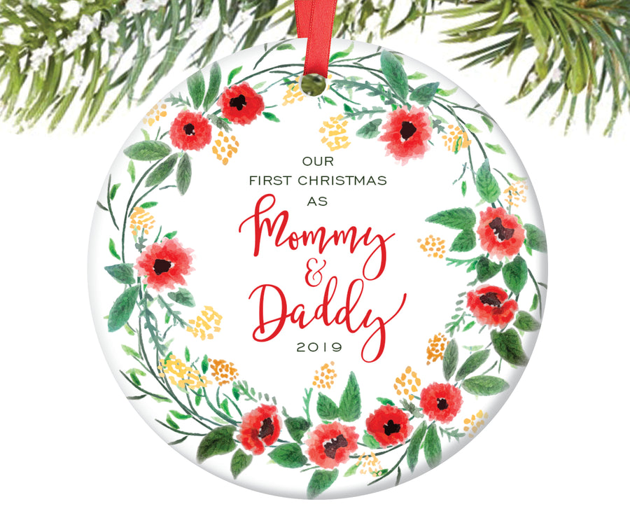 First Christmas as Mommy and Daddy Christmas Ornament | 186