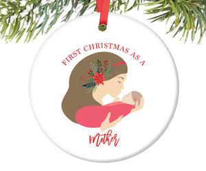 First Christmas as a Mother of a Baby Girl Ornament | 190