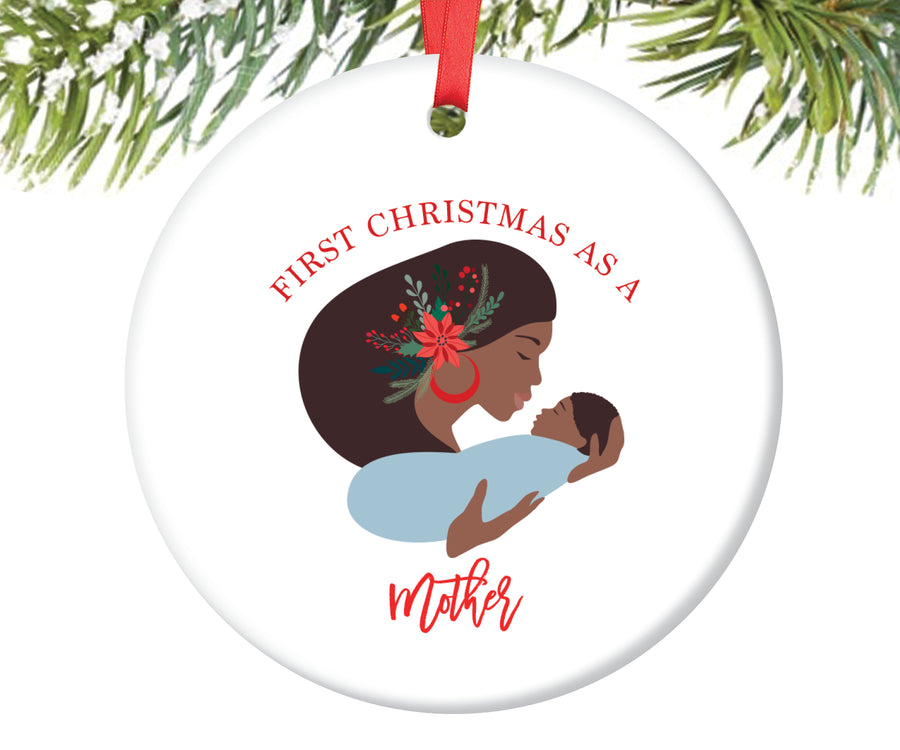 First Christmas as a Mother of a Baby Boy Ornament | 191