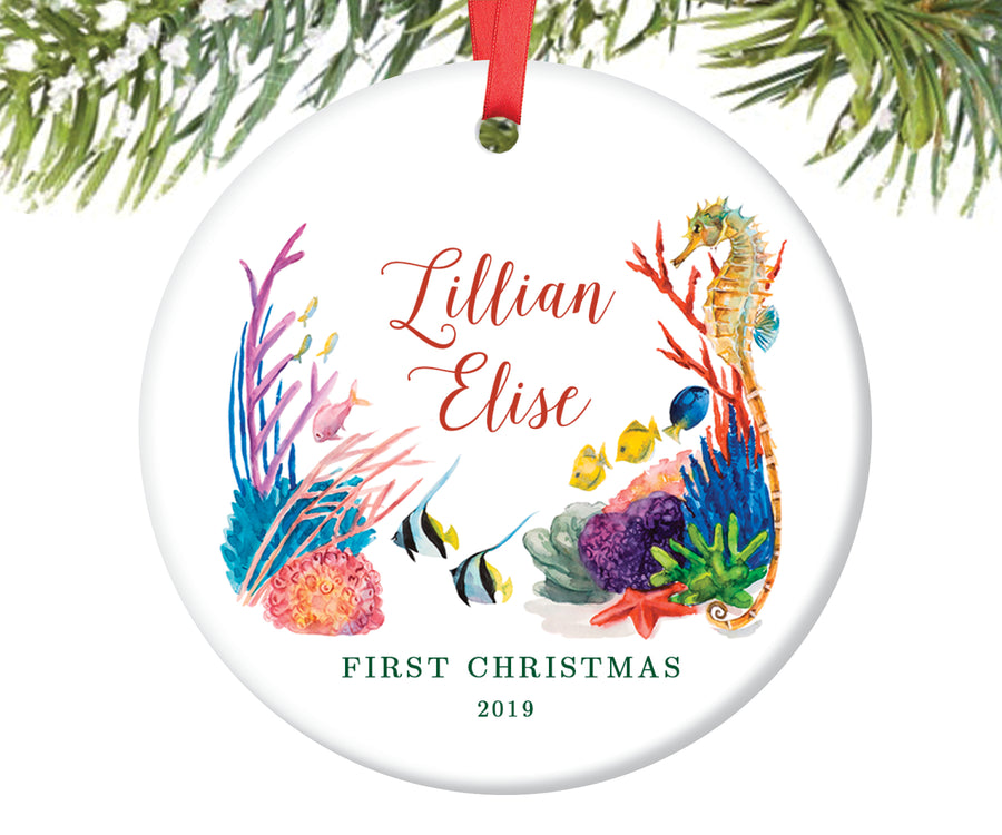 Under the Sea Christmas Ornament, Personalized | 193