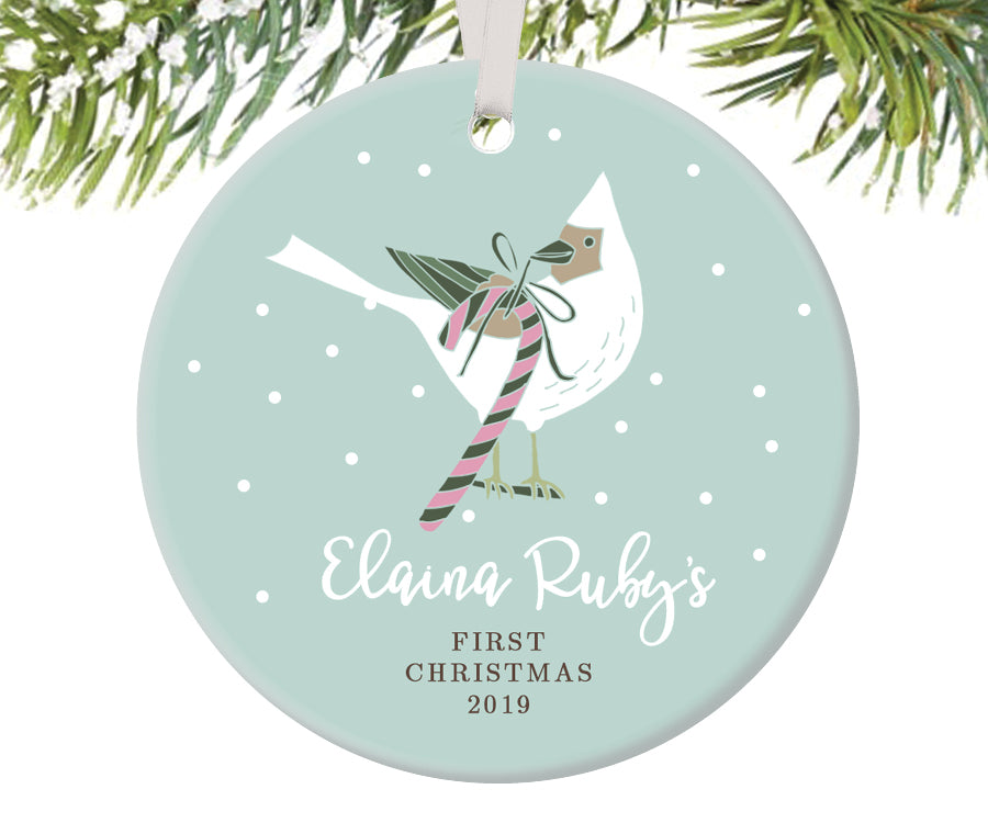 Baby Girl's First Christmas Ornament, Personalized | 201