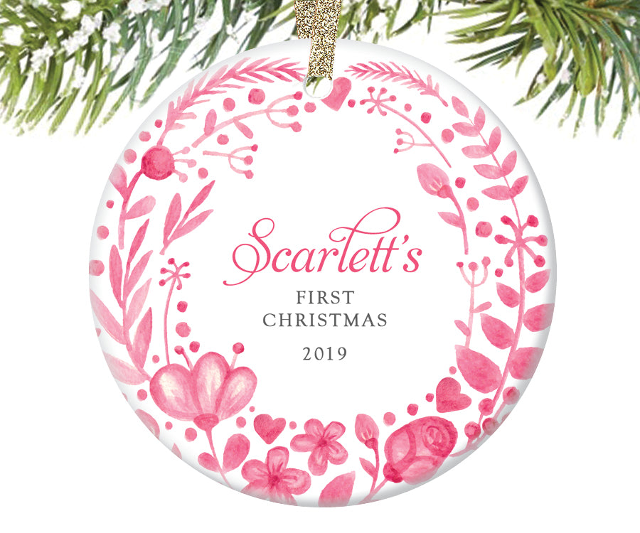 Baby's First Christmas Ornament, Personalized | 214