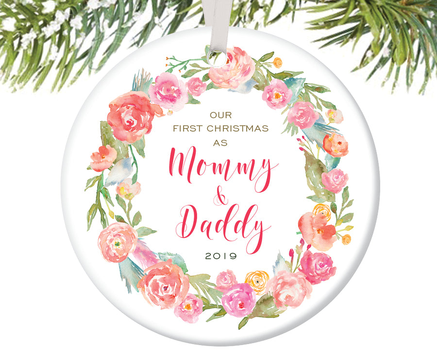 First Christmas as Mommy and Daddy Christmas Ornament | 236