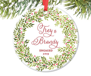 Engaged Christmas Ornament, Personalized | 247