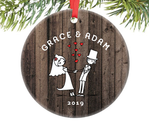 Married Couple Christmas Ornament, Personalized | 334