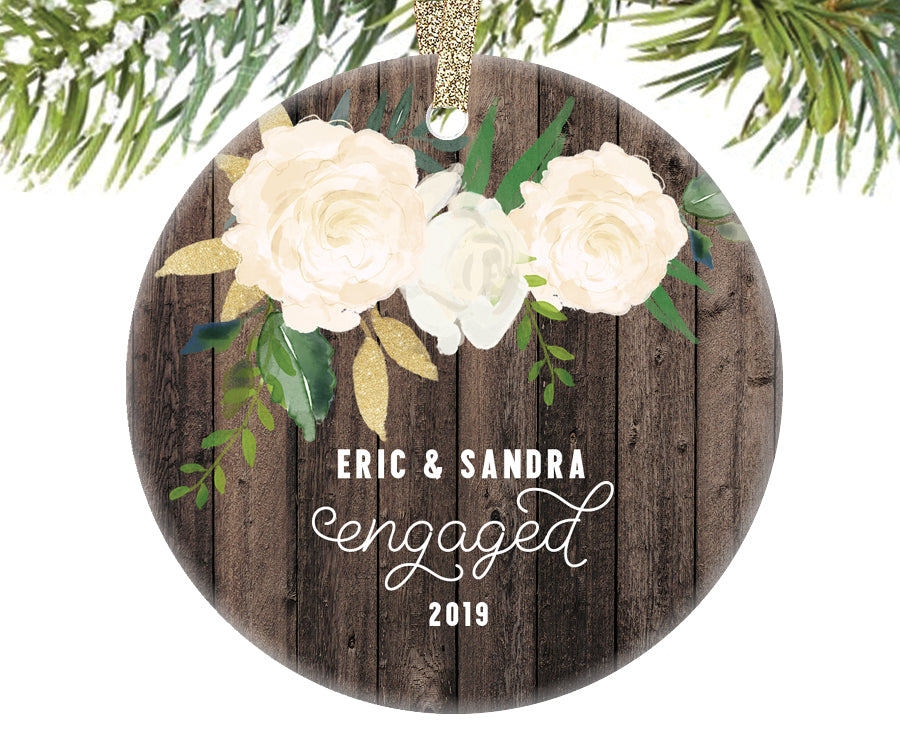 Engaged Christmas Ornament, Personalized | 335