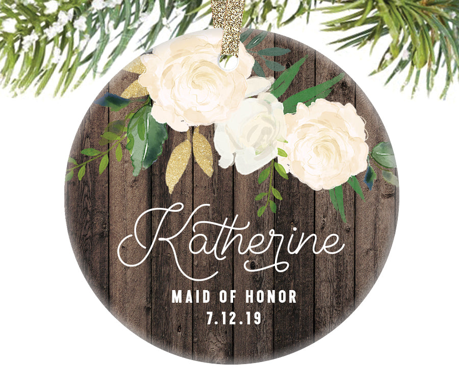 Maid of Honor Ornament Gift, Personalized | 345