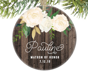 Matron of Honor Ornament Gift, Personalized | 346