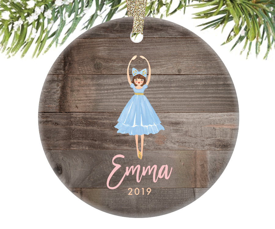 Ballerina Christmas Ornament for Girls, Personalized | 356