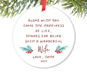 Ornament for Wonderful Wife, Personalized | 359