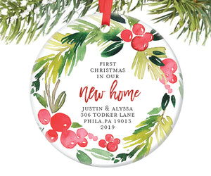 First Christmas New Home Ornament, Personalized | 366