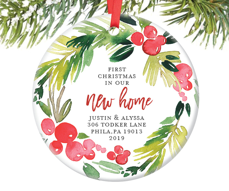 First Christmas New Home Ornament, Personalized | 366