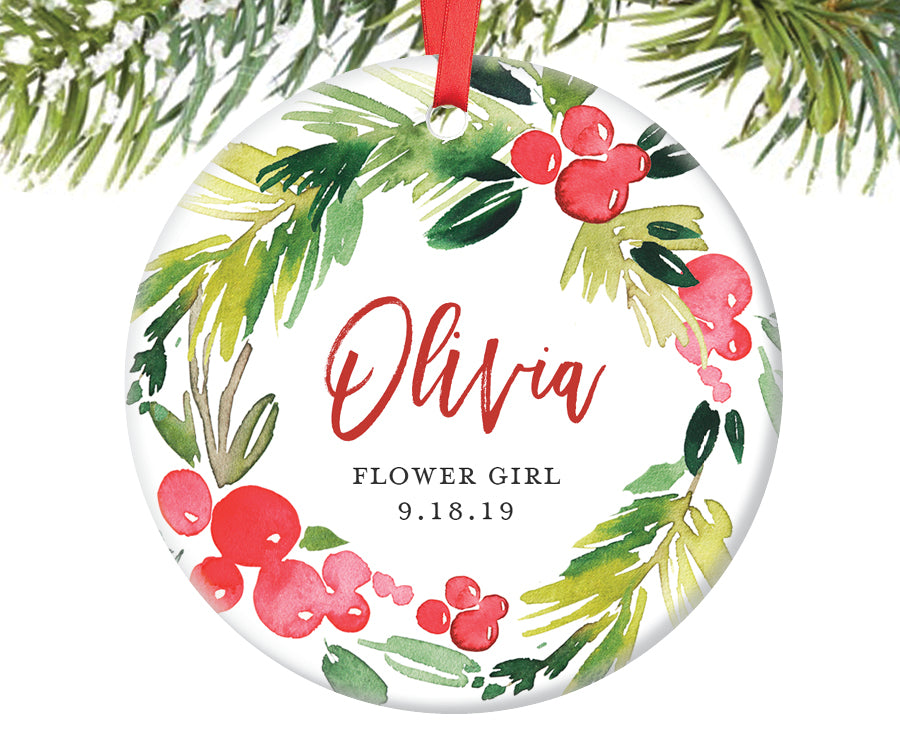 Flower Girl Ornament Gift, Personalized | 373